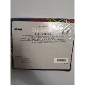 Vintage Sears Sheets Full Sized Set Regal Knights Perma Prest